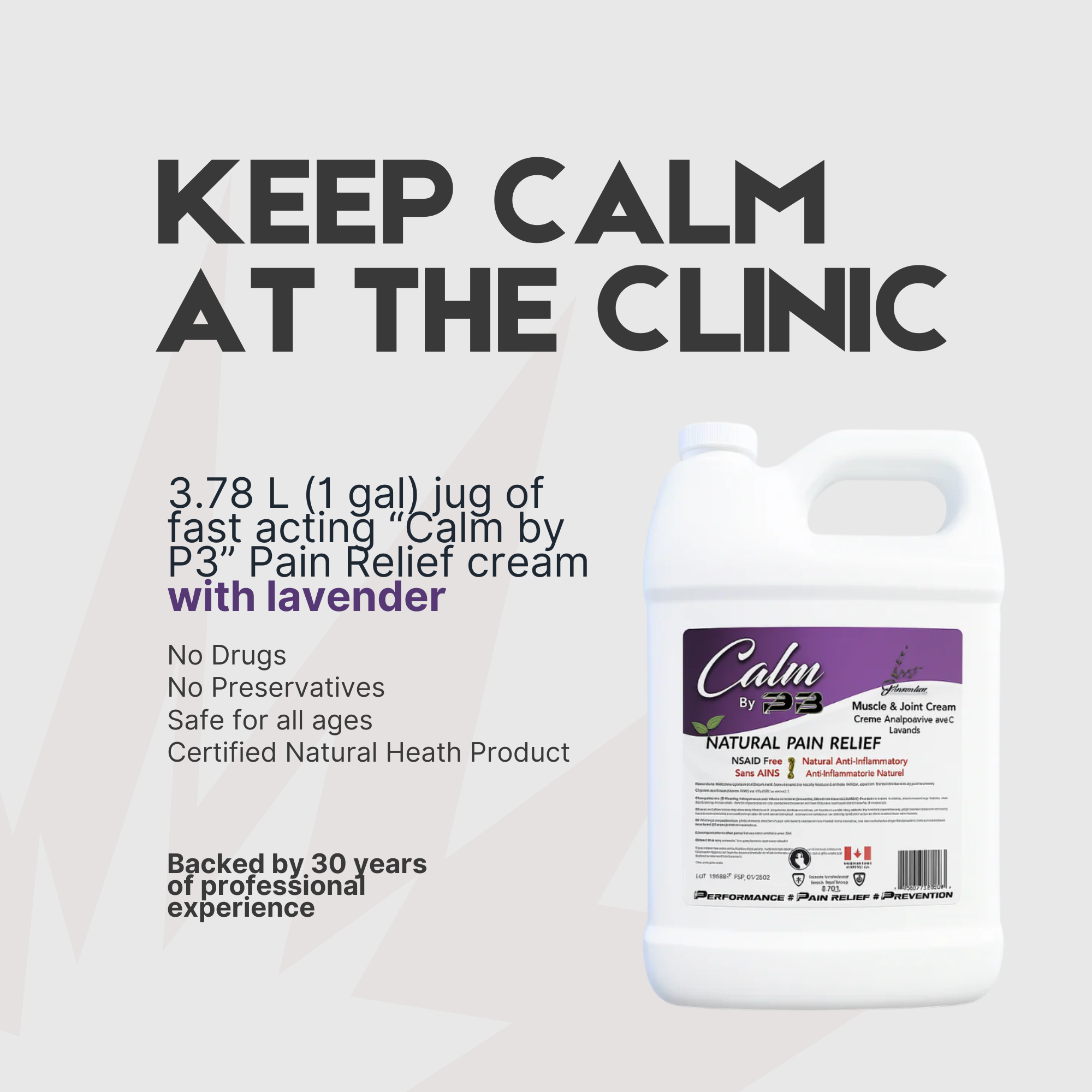 3.78 L (1 gal) Jug P3 Calm (with lavender)