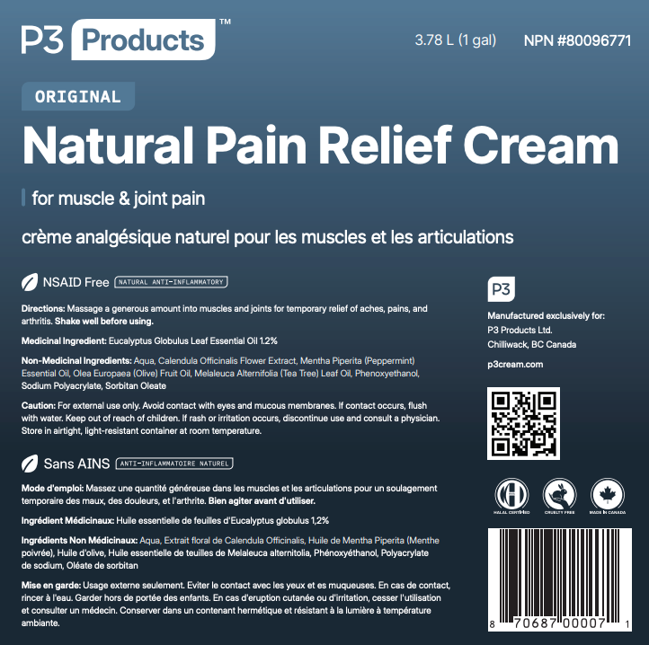 P3 Original Muscle & Joint Cream (3.78 L / 1 gal) Jug