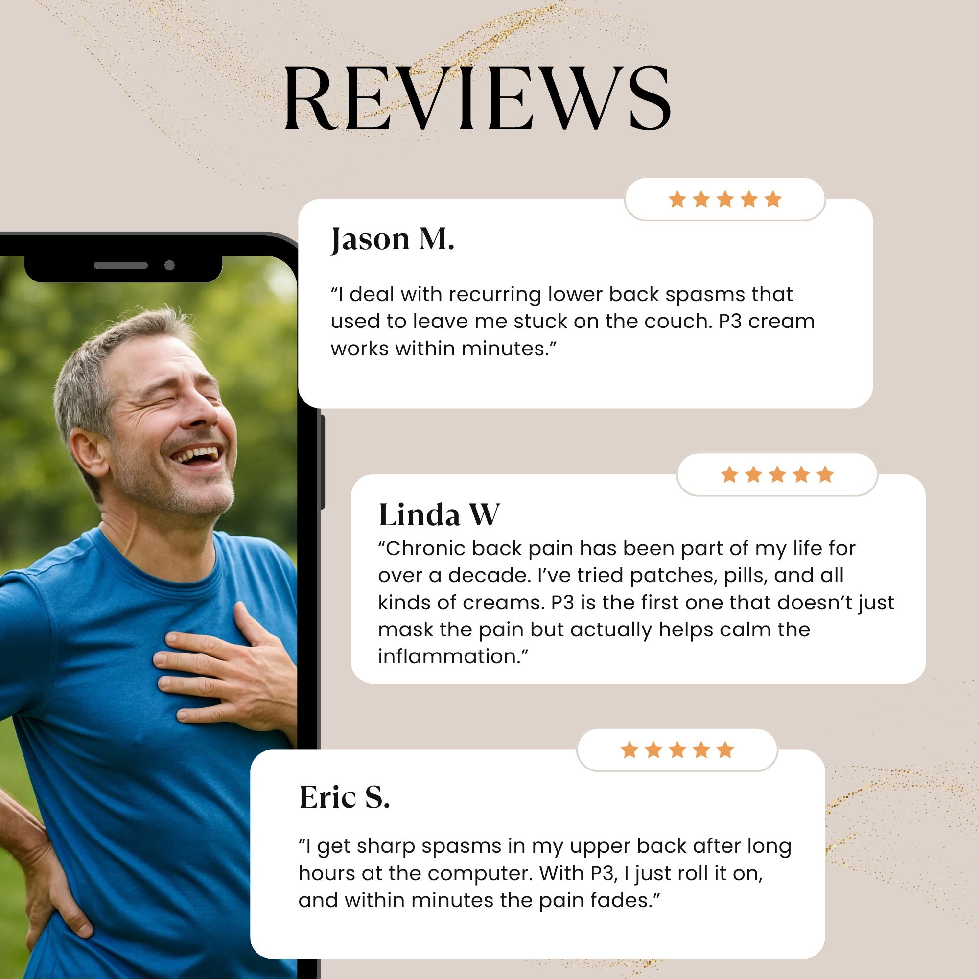 P3 Natural Pain Relief Cream (473ml / 16oz)